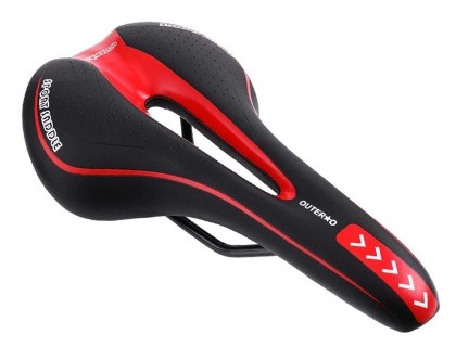 OUTERDO Bike Saddle Mountain Bike Seat Breathable Comfortable Bicycle Seat with Central Relief Zone and Ergonomics Design Fit for Road Bike and Mountain Bike