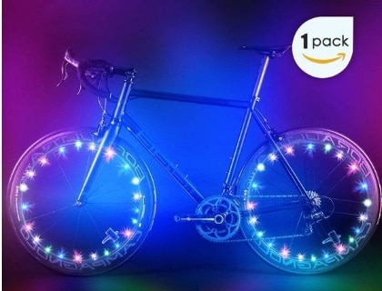 Bodyguard Bike Wheel Lights, Automatic and Manual Lighting, Waterproof Bicycle Wheel Light String, Ultra Bright LED (1Pack) with Batteries Included!