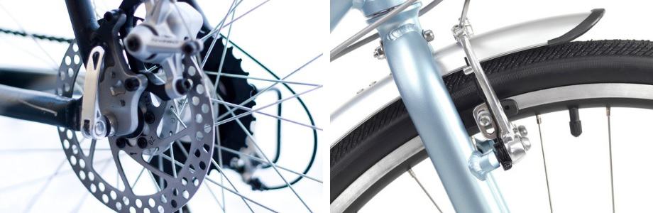 disc bike brake, rim bike brake, bicycle disc and rim brake