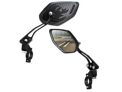 LX LERMX Bike Mirrors [Upgraded Version] TWO PCS HD,Blast-resistant, Glass Lens Bar End Mountain Bicycle Mirror Adjustable Bike Glass Mirror Rotatable Safe Rearview