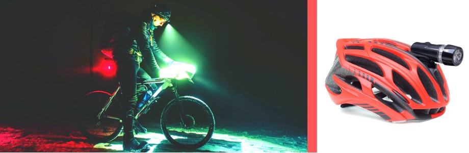 Bicycle Helmet Light, Red Helmet, Featured Image